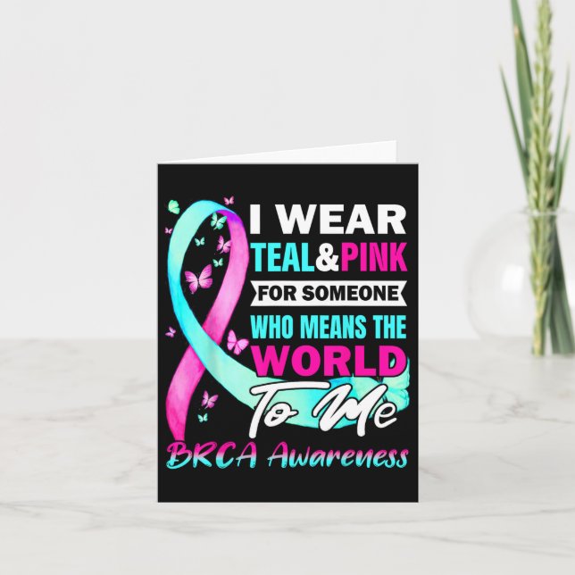 Tarjeta Sensibilización Brca Apoyo al Cáncer De Mama Y Ova (Anverso)