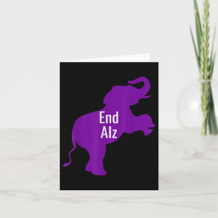 Tarjeta Sensibilización de Heimer Apoyo al Elefante Púrpur
