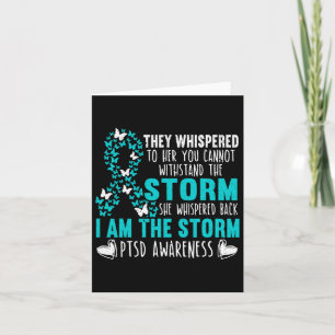 Tarjeta Sensibilización del Ptsd Mariposa Diso de estrés p