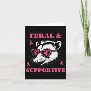Tarjeta Sensibilización Sobre El Cáncer De Mama Feral Y Fu