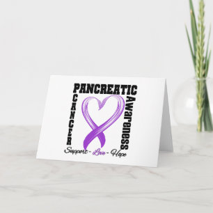 Tarjeta Sensibilización sobre el cáncer de páncreas Cinta