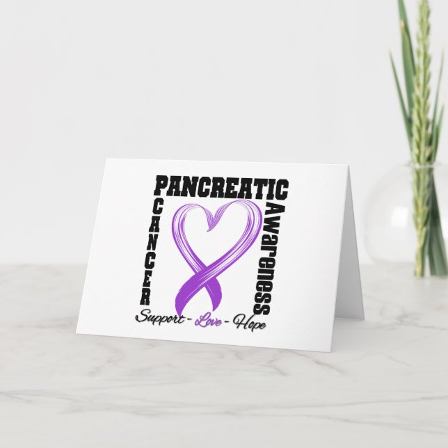 Tarjeta Sensibilización sobre el cáncer de páncreas Cinta  (Anverso)