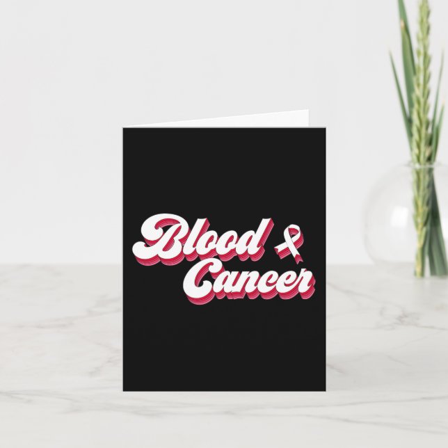 Tarjeta Sensibilización sobre el cáncer de sangre estético (Anverso)