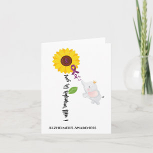 Tarjeta Sensibilización sobre el Heimerheimer del girasol