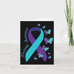 Tarjeta Sensibilización sobre el suicidio en mariposa Salu
