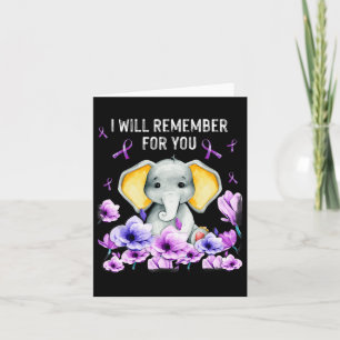 Tarjeta Sensibilización sobre Heimerheimer Elefante Cuerdo
