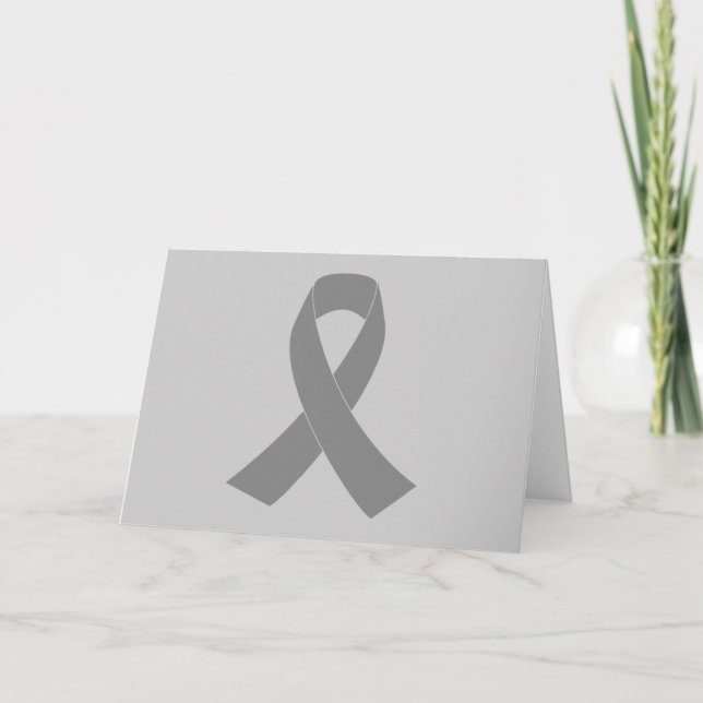 Tarjeta Sensibilización sobre la cinta gris - Cáncer cereb (Anverso)