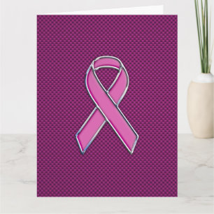 Tarjeta Sensibilización sobre la cinta rosa Decoración de