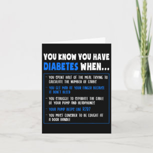 Tarjeta Sensibilización sobre la diabetes Diabetes Tipo 1