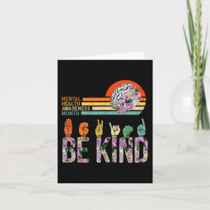 Tarjeta Sensibilización sobre la salud mental ASL Ser amab