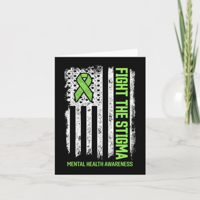 Tarjeta Sensibilización sobre la salud mental Lucha contra (Anverso)