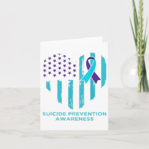 Tarjeta Sensibilización suicida Camisa de la bandera estad