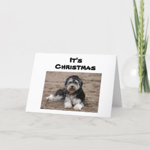 TARJETA SENTADO AQUÍ PENSANDO EN TI EN NAVIDADES