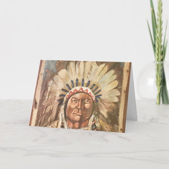 Tarjeta Sentado jefe indio (Anverso)