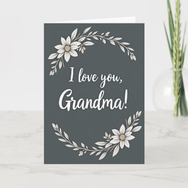 Tarjeta Sentida Te Quiero Abuela (Anverso)