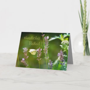 Tarjeta Sentidas condolencias ! Con mariposa