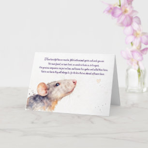 Tarjeta Sentidas condolencias por la pérdida de tu rata ma