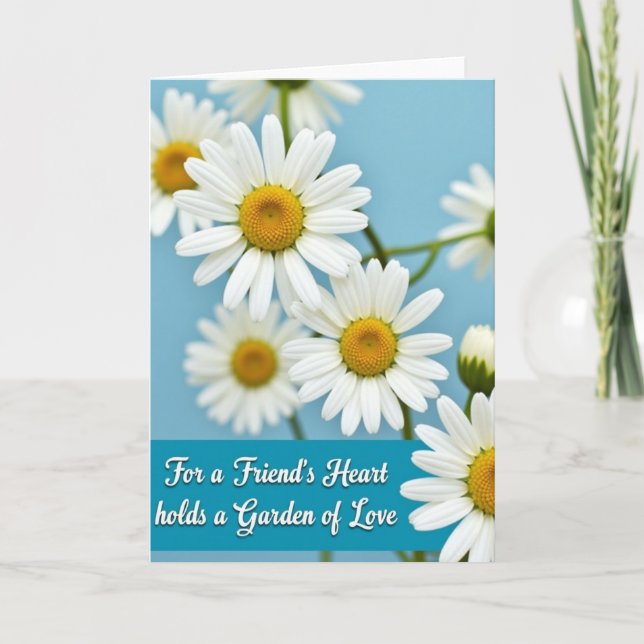 Tarjeta Sentimental de Amigos Florales (Anverso)