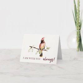 Tarjeta Sentimental Estoy Con Ustedes Siempre Cardenal Roj
