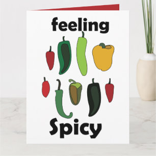 Tarjeta Sentimiento de Pimienta Chili Fiesta Picante