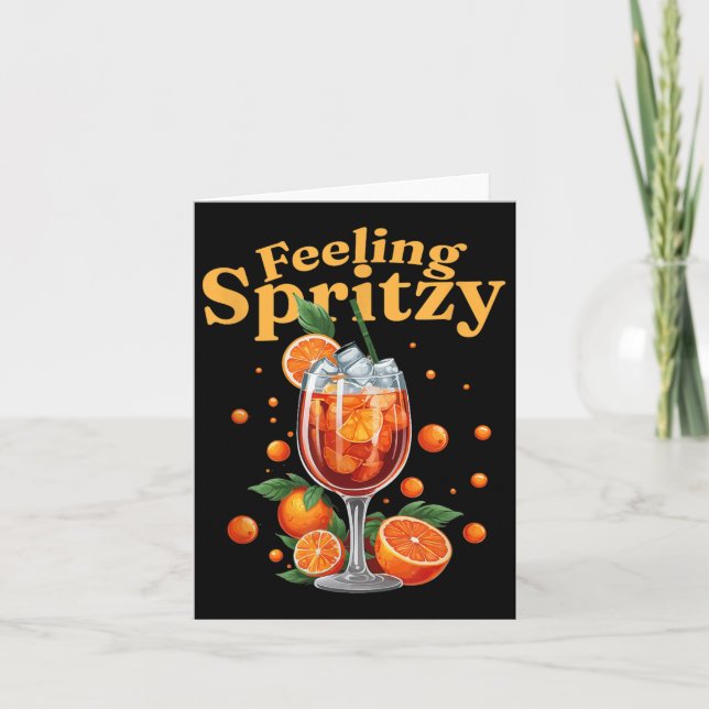 Tarjeta Sentimiento Espumoso Spritz de Cola Bebida de Vera (Anverso)