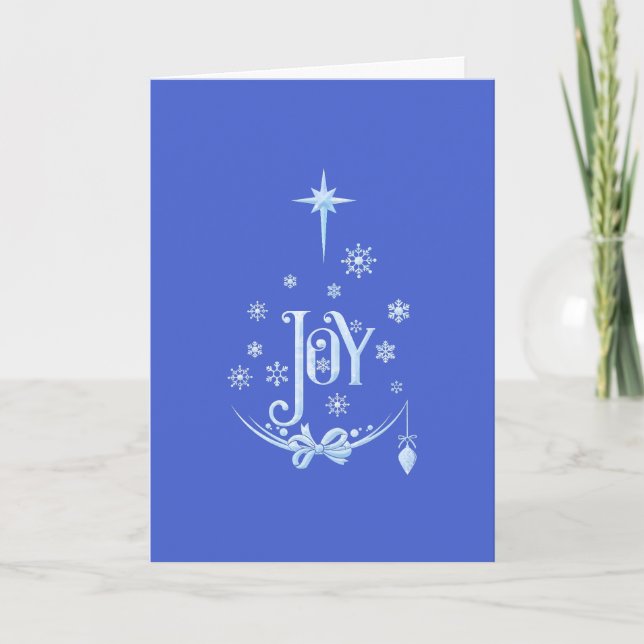 Tarjeta Sentimiento Navideño Tradicional de Alegría (Anverso)