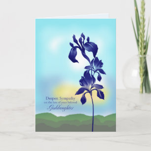 Tarjeta Sentimiento por la pérdida de una ahijada, flores 