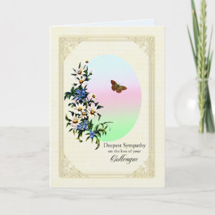 Tarjeta Sentimiento por Pérdida de Colega, Flores