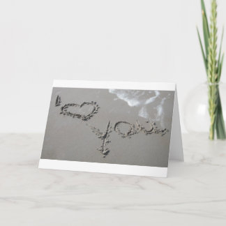 Tarjeta Sentimientos en la arena