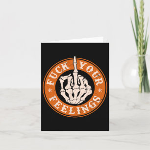 Tarjeta Sentimientos Halloween Skeleton Hand Middle Finger