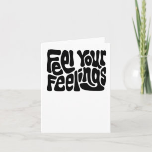 Tarjeta Sentir sus sentimientos Word Art Pegatina1