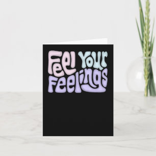Tarjeta Sentir sus sentimientos Word Art Pegatina2