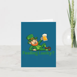 Tarjeta Sentirse afortunado duende día de san patricio Sen