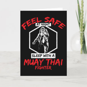 Tarjeta Sentirse Seguro Con Un Kickboxing De Luchador De M