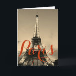Tarjeta Sepia Eiffel Tower Paris Viajes de época Francia<br><div class="desc">Lugares y lugares de interés de París - Fotografía digital de la Torre Eiffel</div>