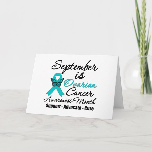 Tarjeta Septiembre es el mes de conciencia sobre el cáncer (Anverso)