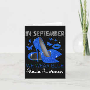 Tarjeta Septiembre Usa Tacones Azules Altos Conciencia de 
