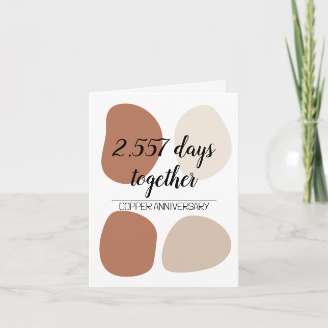 Tarjeta Séptimo aniversario boda (Anverso)