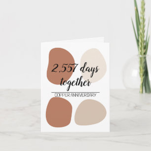 Tarjeta Séptimo aniversario boda