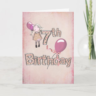 Tarjeta Séptimo cumpleaños