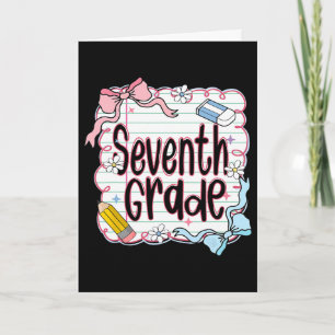 Tarjeta Séptimo Grado Es Unicornio Mágico Divertido De Vue