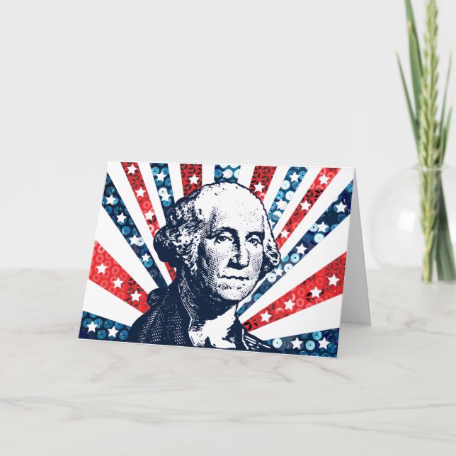 Tarjeta sequin george washington (Anverso)