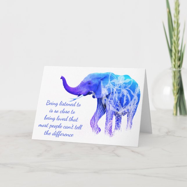 Tarjeta Ser escuchado igual que el arte animal del amor (Anverso)