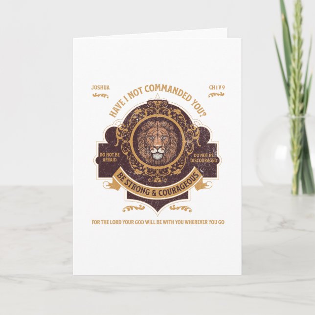 Tarjeta Ser fuerte y valiente (Anverso)