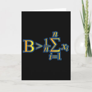 Tarjeta Ser Mejor Que el Promedio - Citas de Matemáticas