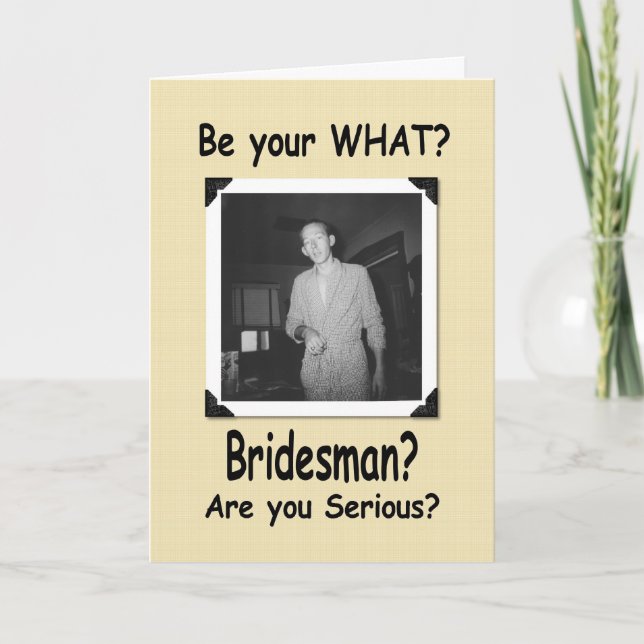Tarjeta ¿Ser mi Bridesman? (Anverso)