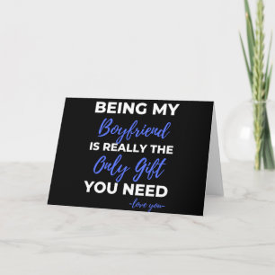 Tarjeta Ser Mi Novio Es Realmente El Único Regalo