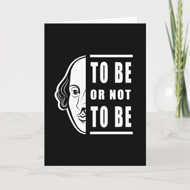 Tarjeta Ser O No Ser Shakespeare Cita A Tespio (Anverso)