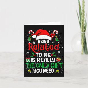Tarjeta Ser Pariente Mío Divertida Navidad Familia Xmas Pa