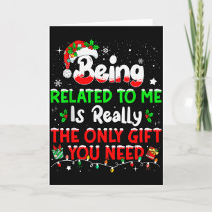 Tarjeta Ser Pariente Mío Divertida Navidad Familia Xmas Pa